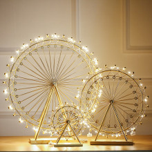 Нордикийн Бүтээлч Ширээний Гэрэлтэй Тансаг Ferris Дугуй Чимэглэл Гэр Зочны Өрөөний Өрөөний Гэрэл Тв Дарсны Шүүгээ Чимэглэл