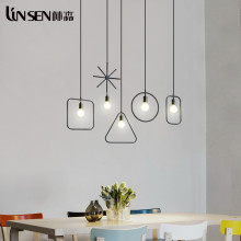 Нордикийн Ресторан Жижиг Лааны Суурь Геометрийн Ikea Бүтээлч Хувь Хүний ​​Кофе Хувцасны Дэлгүүр Баар Дээврийн Хөндий Төмөр Баар Ширээ Өлгөөтэй