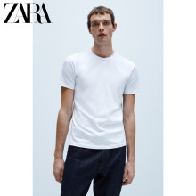 Zara Шинэ Эрэгтэй Гоолиг Үндсэн Дугуй Хүзүүтэй Цагаан Богино Ханцуйтай Футболк 05584320250