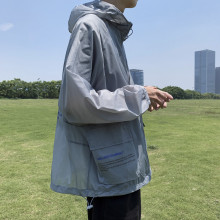 Зуны Нимгэн Breathable Нарнаас Хамгаалах Хувцас Эрэгтэй Солонгосын Загварын Чиг Хандлага Бүхий Функциональ Хэрэгслийн Хүрэм Хонг Конгийн Хэв Маяг Сул Спорт Хүрэм