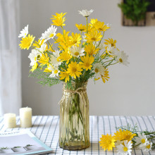 Интоор Chamomile Жижиг Daisy Цэцэг Хиймэл Цэцгийн Дуурайх Цэцгийн Зочны Өрөө Чимэглэл Чимэглэл Хуванцар Хатаасан Цэцгийн Ширээний Тохиргоо