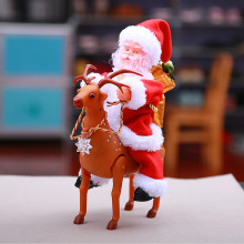 Цахилгаан Хөгжим Санта Клаус Хандгай Унаж Байна Цахилгаан Хүүхэлдэй Хүүхдийн Тоглоом Зул Сарын Чимэглэл Зул Сарын Бэлэг