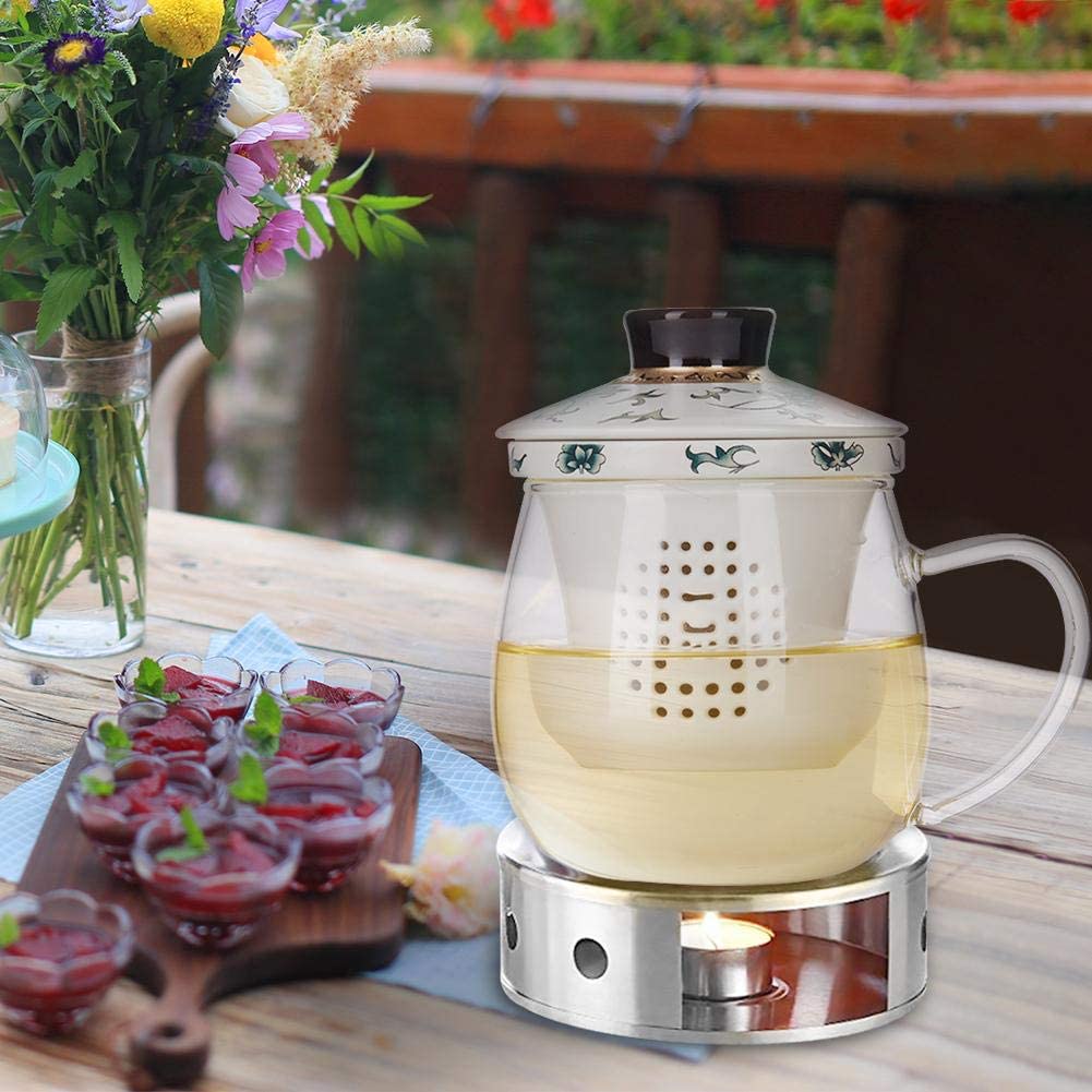 Teapot Warmer Candle Base Warm Tea Heater Stove Stainless Steel Teapot Warmer Base For glass
