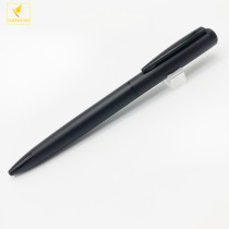 super hot selling customizing matte black high quality twist action metal ball point pen for business promotion gift