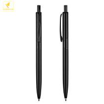 Matte Black Painted Slim click action metal ball pen
