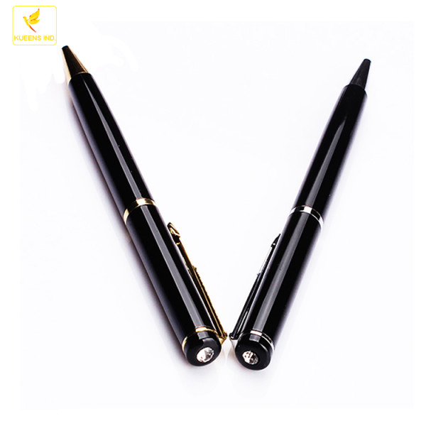 for gift promotion metal high class ballpoint pen with diamond crystal on top
