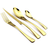 Gold color cutlery set 24 pcs set
