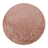 Creative light luxury bronzing round hollow pvc placemat insulation pad