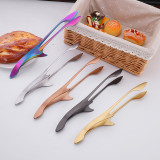 New stainless steel bread tong buffet clip steak tong