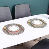 Round hollow pvc placemat coaster insulation pad