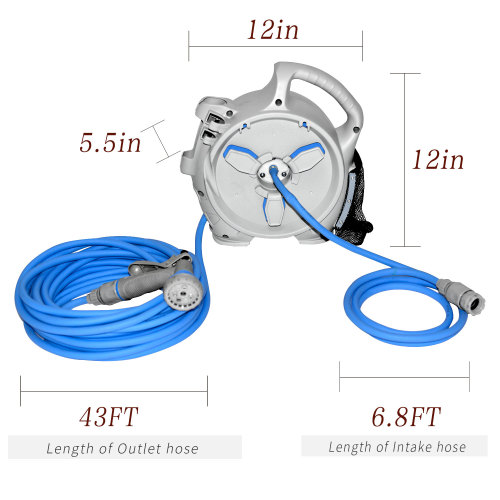 Us 45 99 Kapler Retractable Water Hose Reel Flexible Garden Hoses Hose Connector Kink Free And Convenient Storage M Kaplersports Com