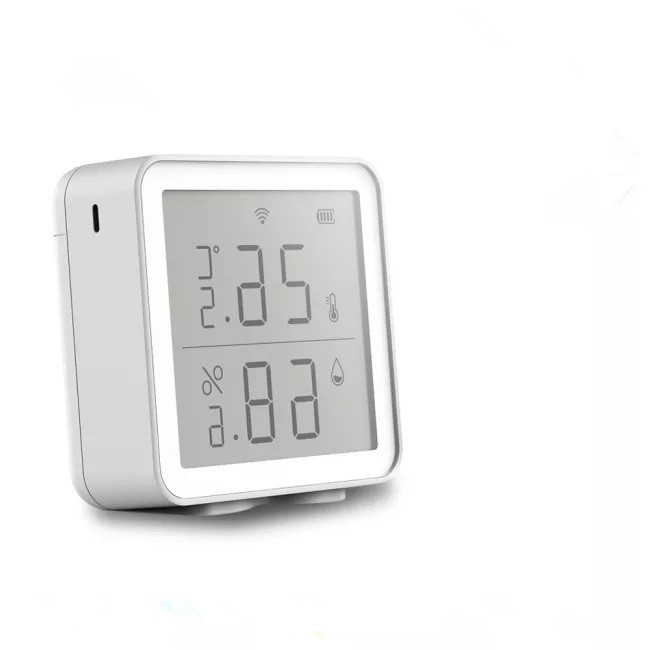 US$ 13.90 - Tuya WIFI Temperature And Humidity Sensor Indoor Hygrometer  Thermometer With LCD Display Support Alexa Google Assistant - www.wifi-smart -home.com