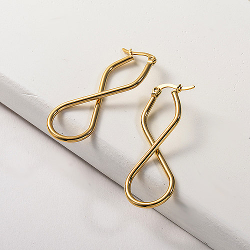 Stainless steel Hoop Earrings -SSEGG143-26621-G