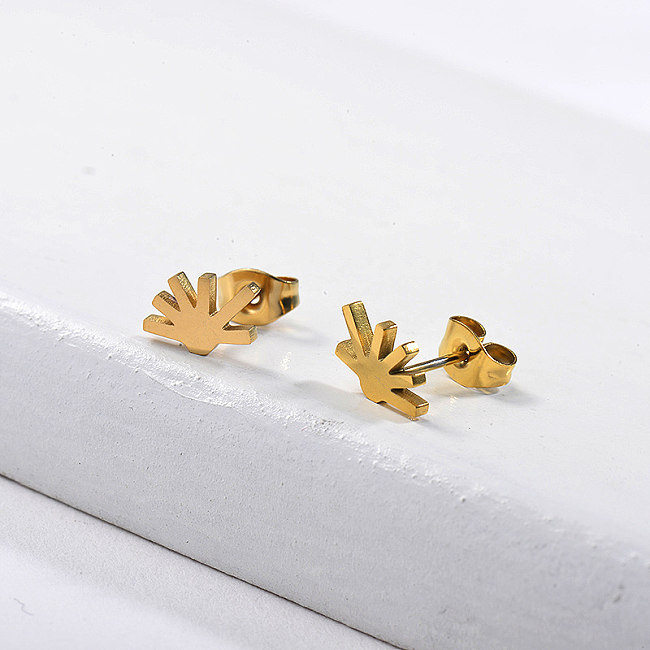 Gold Plated Small Stud Earrings -SSEGG143-8831