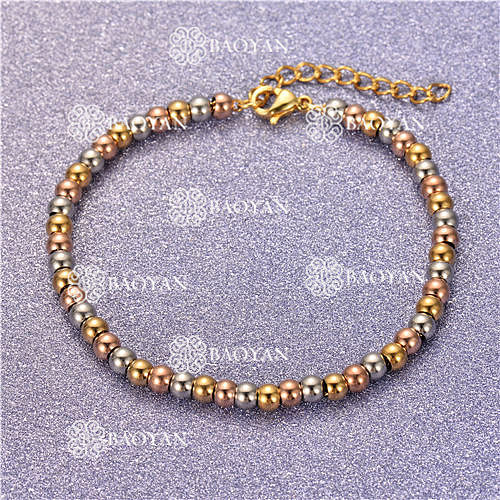 Bracelet avec bolas doré doré pour femmes-SSBTG95-6324
