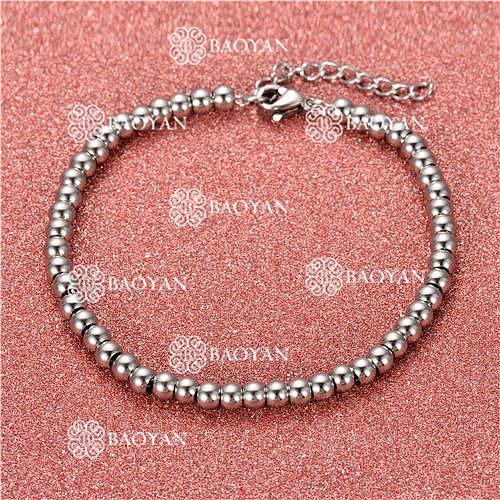 Bracelet avec bolas en acier inoxydable pour femmes, SSBTG95-6327