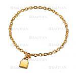 Best Seller Gold Stainless Steel Lock Pendant OT Clasp Statement Chain Necklace