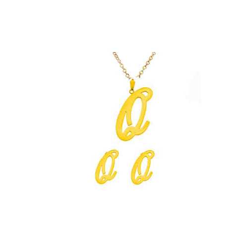 Conjuntos al por mayor de letras iniciales de oro de Baoyan Fashion