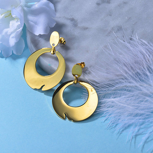 Gold Plated Stainless Steel Statement Earrings