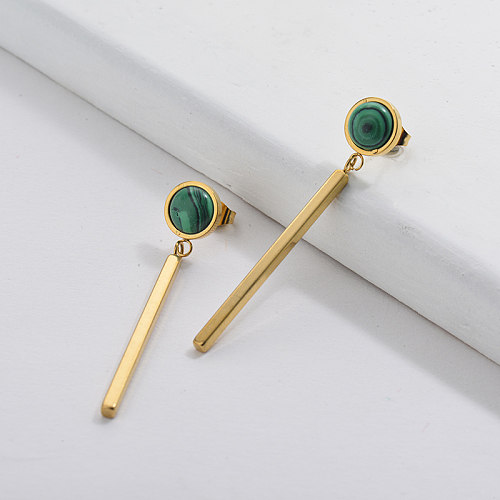 Gold Plating Emerald Dangle Earring Esty Fasion