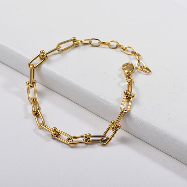 bracelet à maillons de chaîne bracelet en acier inoxydable