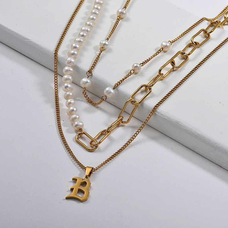 Collares de Acero Inoxidable para Mujer SSNEG142 26659 Jewenoir
