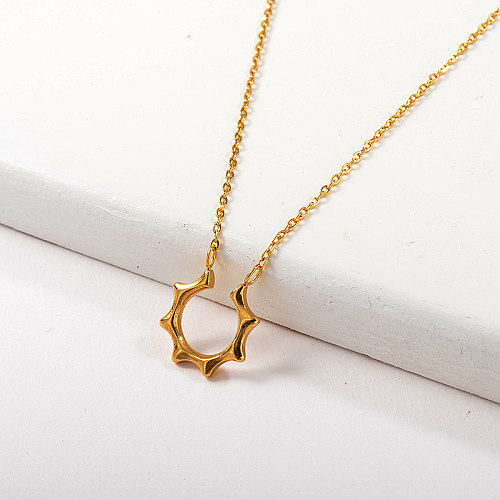 Gold zierliche unregelmäßige Geometrie Charm Halskette für Frauen