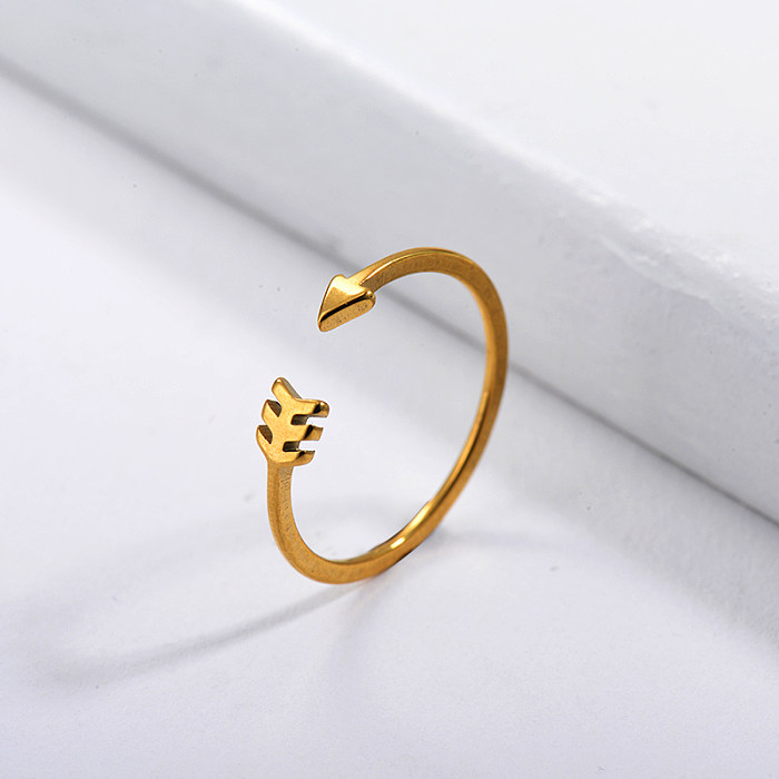 Edelstahl berühmte Marke Gold einfache Versprechen Ringe für Frauen