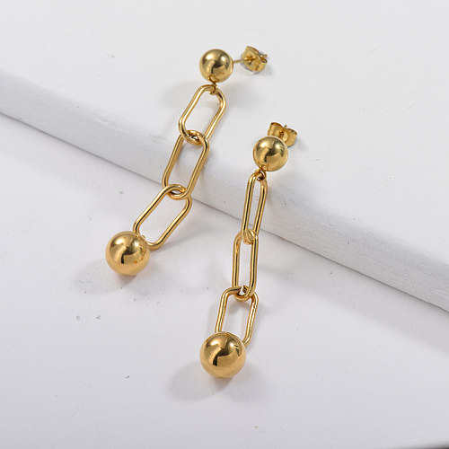 Diseño de cadena de joyería chapada en oro Cadena de pendiente de acero inoxidable