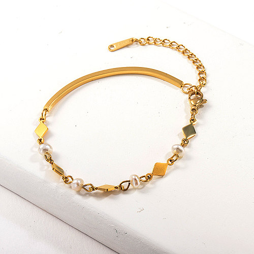 Nature Pearl New Design Gold Plated Bracelet
