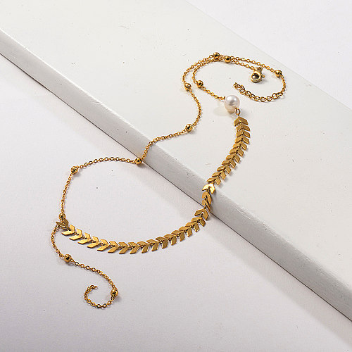 Trendy Gold Plated Ball And Curb Link Chain Necklace
