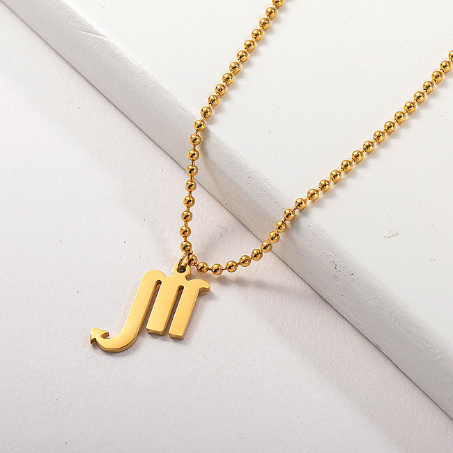 Simple Gold Scorpio Constellation Ball Chain Zodiac Necklace For Girls
