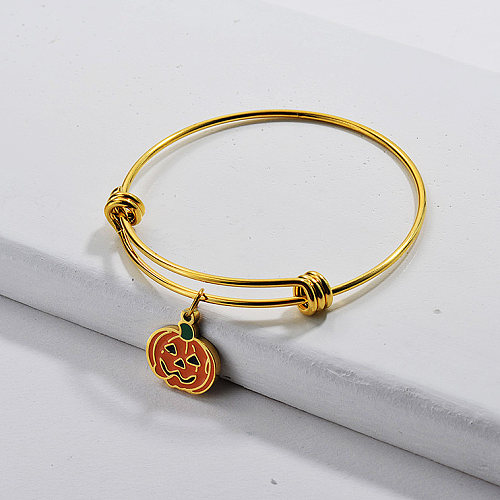 Stainless Steel Gold Plated Bangles for Holloween Gift