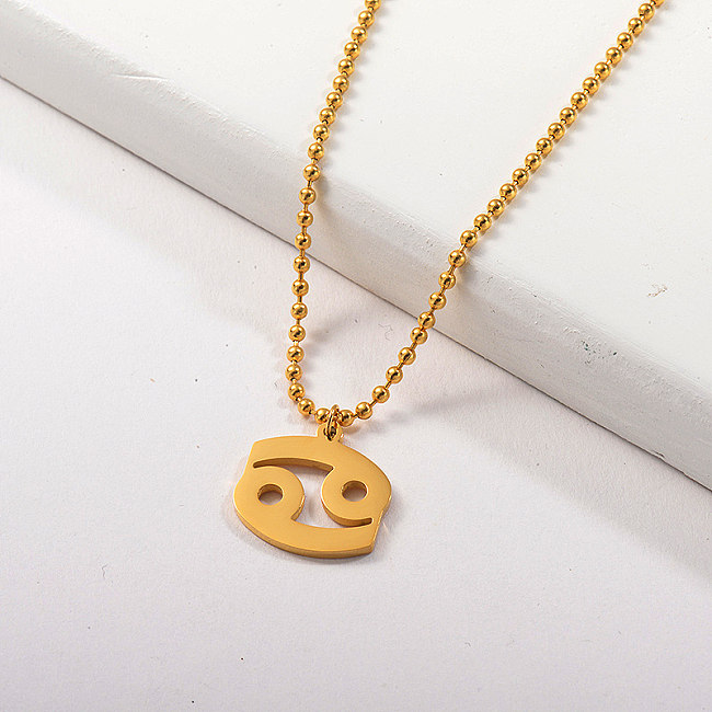 Gold Plated Pendant Charm Zodiac Necklace