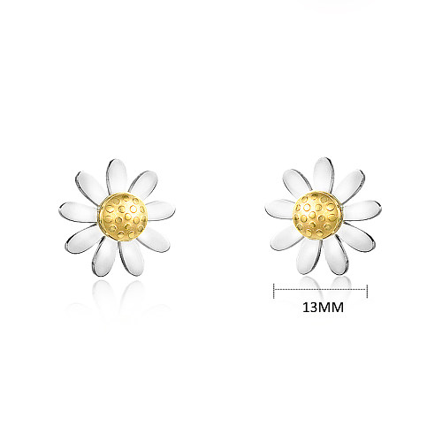 Stainless Steel Jewelry Daisy Flower Earrings