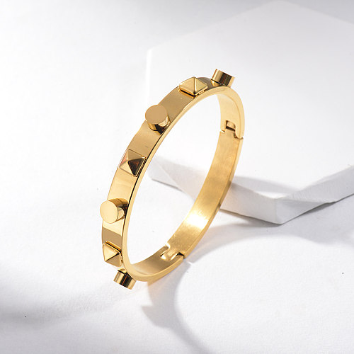 Bracelet en acier inoxydable de personnalité d'or de vente chaude de bijoux