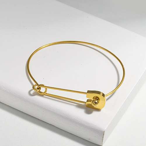 Personalized Gold Plated Pin Bracelet