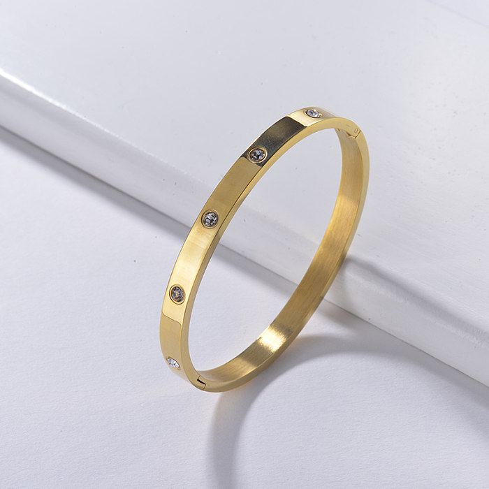 gold Cartier style stainless steel bracelet