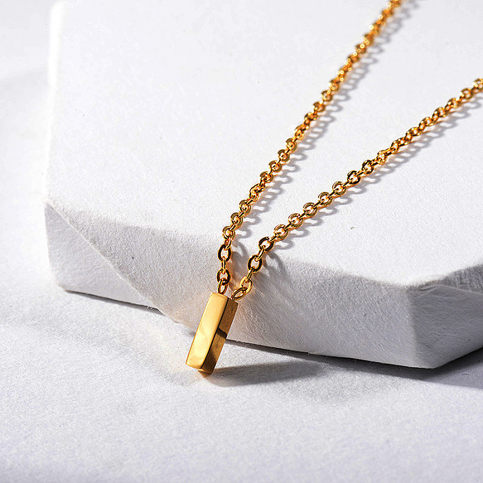 Netter Schmuck Gold Buchstabe I Name Charm Halskette für Frauen