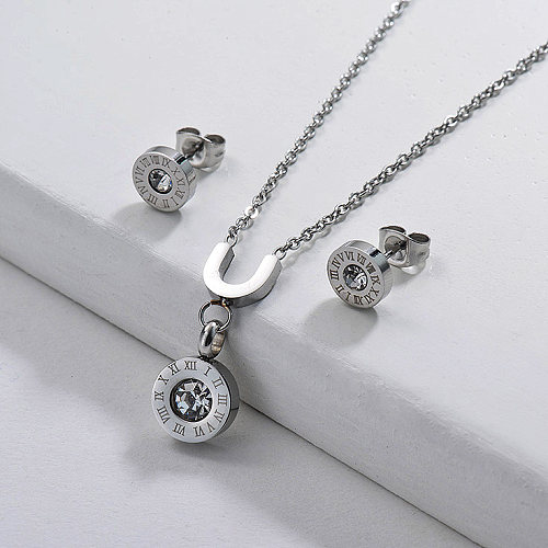 Stainless Steel Zircon Jewelry Sets