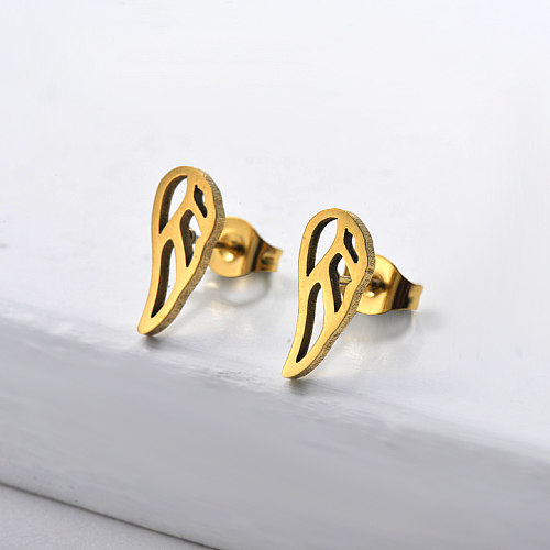 gold plated Small stud earrings-SSEGG143-8830