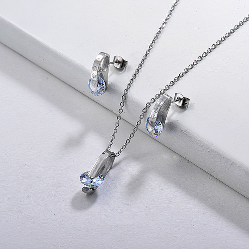 Stainless Steel Zircon Jewelry Sets