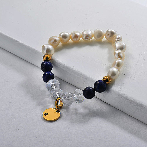 Bracelets de perles de charme de perle d'eau douce