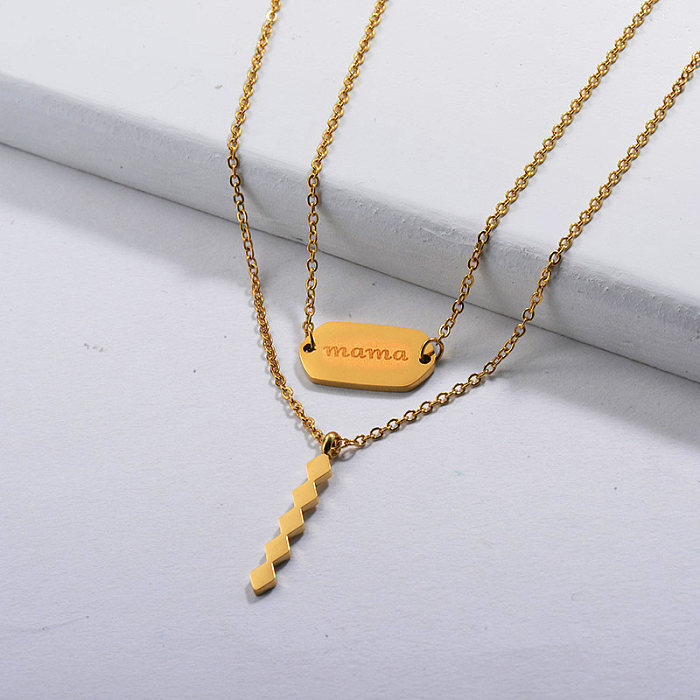 Gold Plated Double layer Necklace