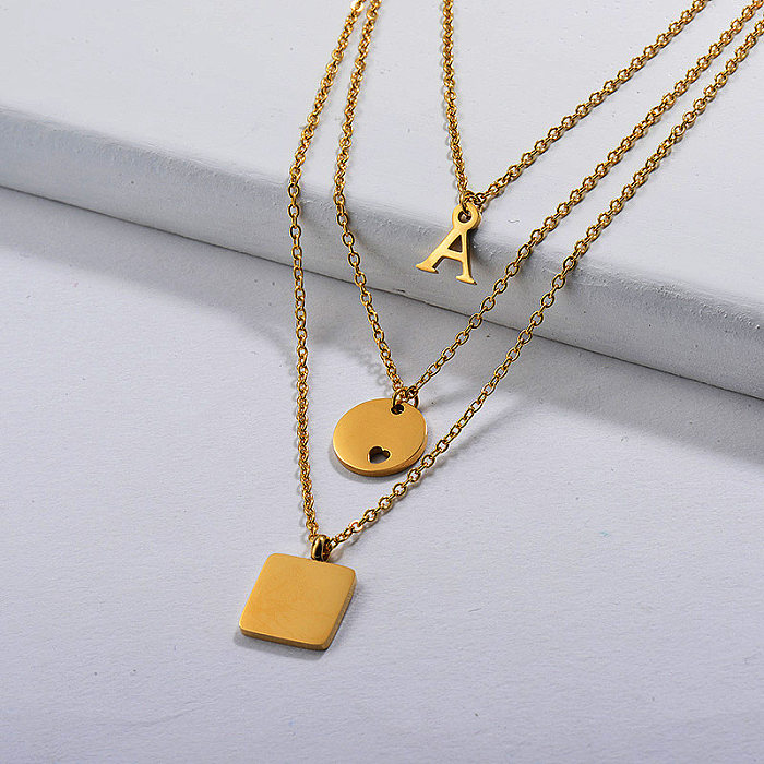 Gold Plated Dainty Multilayred Necklace001