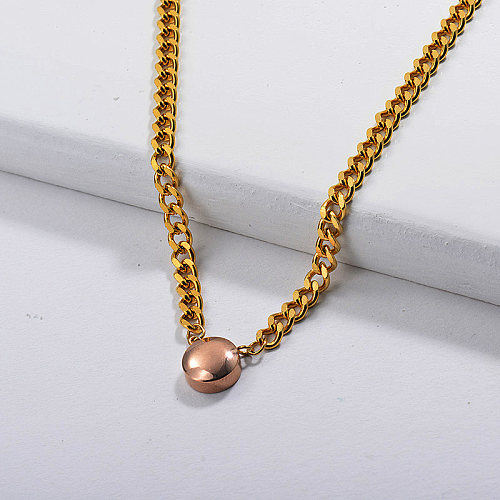 Stainless Steel Charm Chain Necklace