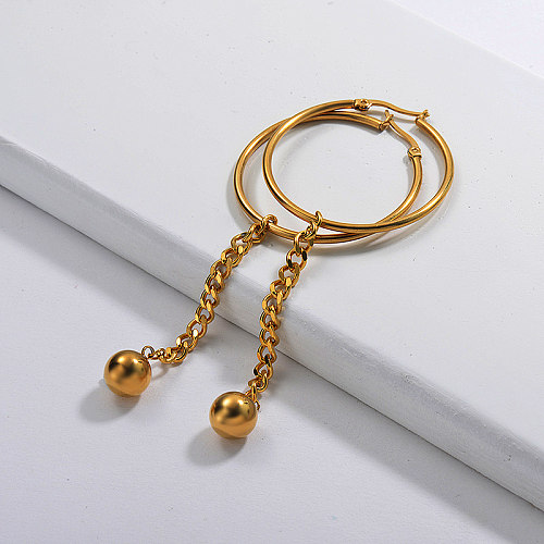 Wholesale Jewelry Ball Hoop Earring