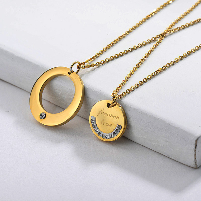 Us 1 78 Us 5 24 Collares Para Parejas Regalo Para El Dia De Amor En Acero Inoxidable Ssneg143 11459 Www Jewenoir Com