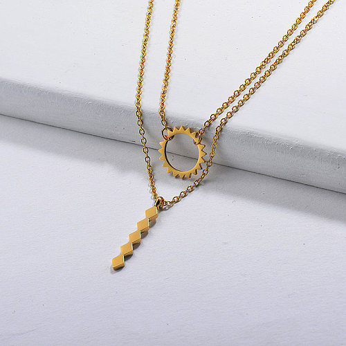 Gold Plated Double layer Necklace