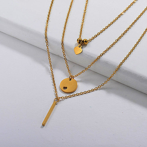 Gold Plated Multi layer Necklace